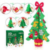 Picture of Aneco 12 Kits Craft Foam Christmas Tree DIY 3D Christmas Tree Foam Combination Stickers for Making Funny Christmas Tree