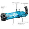 Picture of Mangold Upgraded Large Automatic Gatling Bubble Machine Fluorescent with Light Bubble Guns Automatic Bubble Gun Toy 21-Holes Huge Amount Bubble Maker for Boys and Girls (Upgraded Large Blue)