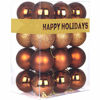 Picture of GameXcel 24Pcs Christmas Balls Ornaments for Xmas Tree - Shatterproof Christmas Tree Decorations Large Hanging Ball Bronze 2.5" x 24 Pack