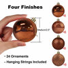 Picture of GameXcel 24Pcs Christmas Balls Ornaments for Xmas Tree - Shatterproof Christmas Tree Decorations Large Hanging Ball Bronze 2.5" x 24 Pack