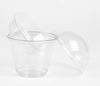 Picture of GOLDEN APPLE, 9oz Parfait Cups with lids. 2oz Insert & Dome lid, Clear Cups 3-Piece. Dessert Cup, 50sets