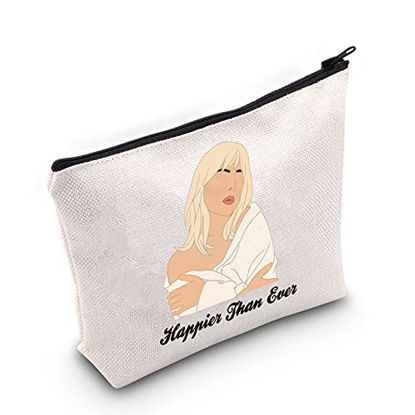 Picture of TOBGBE Happier Than Ever Makeup Bag Billie Gift Eilish Fan Gift Music lover Gift (Happier Than Ever)