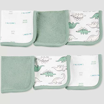 Picture of Just One You Made by carter's Baby Boys' Dino Washcloth Set in Green