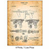 Picture of Original Famous Automatic Weapons Wall Art Patent Prints - Unframed Set of Four - Great Gift for Gun and Firearm Enthusiasts - Man Cave Home Decor - Ready to Frame (8x10) Vintage Photos