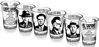 Picture of Mug Shots - 6 Piece Shot Glass Set of Famous Gangster Mugshots - Comes in a Colorful Gift Box