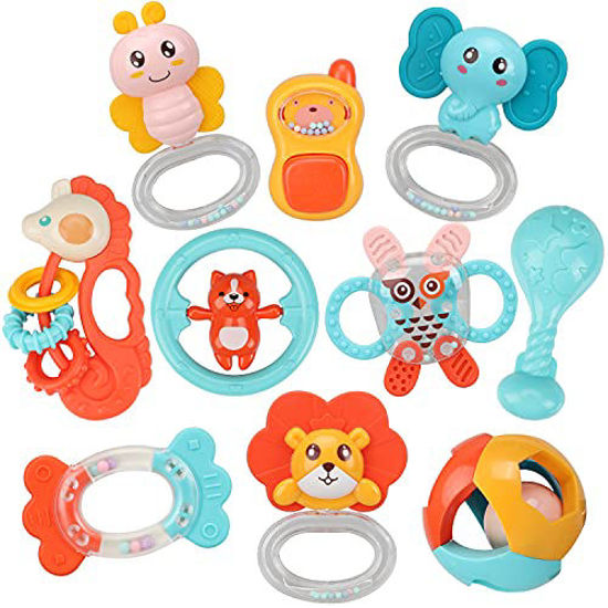 Teething toys and clearance rattles