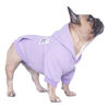 Picture of iChoue Pet Clothes Dog Hoodie Sweatshirt Coat for Medium French Bulldog Frenchie Pug English Corgi Boston Terrier Cotton Winter Warm Clothing - Light Purple/Size XL