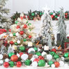 Picture of Sea Team 21-Pack Christmas Ball Ornaments with Strings, 80mm/3.15-Inch Large Size Baubles, Shatterproof Plastic Christmas Bulbs, Hanging Decorations for Xmas Tree, Holiday, Wedding, Party, White