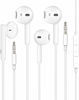 Picture of 2 Pack Apple Earbuds [Apple MFi Certified] Headphones Earphones with 3.5mm Wired in Ear Headphone Plug(Built-in Microphone & Volume Control) Compatible with iPhone,iPad,iPod,PC,MP3/4,Android -White