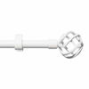 Picture of gb Home Collection Empyrean Grace Curtain Rod, 28-48 in, White, Metal Single Rod Window Treatment Rod Drapery Rod