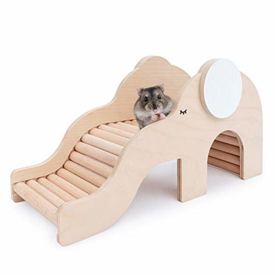 Picture of Niteangel Hamster House w/ Climbing Ladder: for Dwarf Hamsters Gerbils Mice or Similar-Sized Pets (Elephant-Shaped)