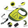 Picture of Retractable Dog Leash with Bright LED Flashlight, 16 ft Dog Safety Walking Leashes for Small Medium Large Dogs up to 110 lbs,Tangle Free, Anti-Slip Comfort Grip (Large- 16 ft up to 110 lbs, Green)