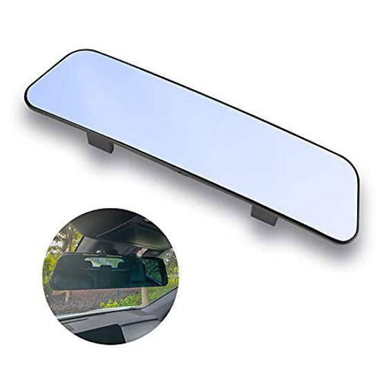 Picture of LivTee Anti Glare Rear View Mirror 12.4''(312mm), Wide Angle Panoramic Convex Curve Rearview Mirror Clip on Original Mirror to Eliminate Blind Spot and Antiglare for Cars SUV Trucks