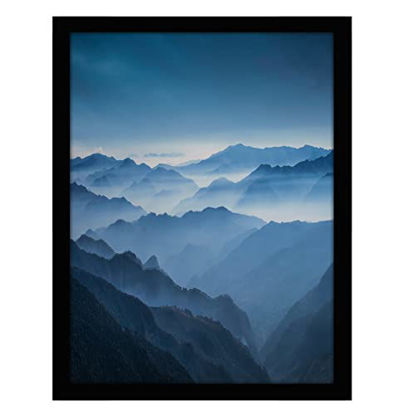 Picture of Americanflat 12x16 Picture Frame in Black - Composite Wood with Shatter Resistant Glass - Horizontal and Vertical Formats for Wall