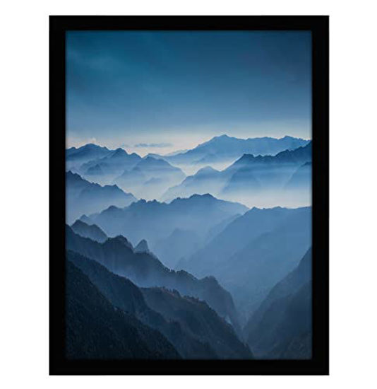 Picture of Americanflat 12x16 Picture Frame in Black - Composite Wood with Shatter Resistant Glass - Horizontal and Vertical Formats for Wall