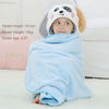 Picture of MICHLEY Cartoon Hooded Baby Towel Unisex, Premium Soft Swimming Bathrobe Large Washcloths 31.5" x 53" for 0-9T (Blue Dog)