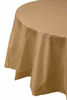 Picture of 12-Pack Premium Plastic Tablecloth 84in. Round Table Cover - Gold