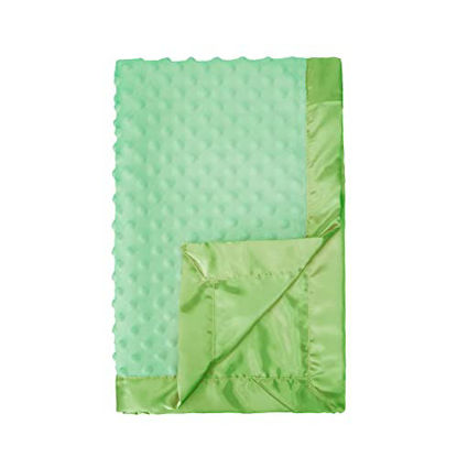 Picture of Pro Goleem Baby Soft Minky Dot Blanket with Satin Backing Gift for Boys and Girls Best for Summer (Green, 30 x 40)