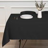 Picture of sancua Rectangle Tablecloth - 70 x 120 Inch - Stain and Wrinkle Resistant Washable Polyester Table Cloth, Decorative Fabric Table Cover for Dining Table, Buffet Parties and Camping, Black