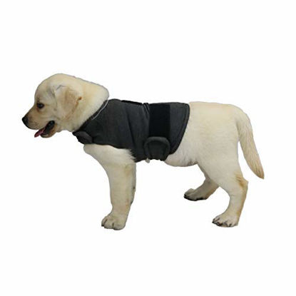 Picture of cattamao Comfort Dog Anxiety Relief Coat, Dog Anxiety Calming Vest Wrap for Thunderstorm,Travel,Fireworks,Vet Visits,Separation XS Small Medium Large XL Dog (S, Gray)