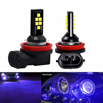 Picture of SOCAL-LED LIGHTING 2x H11 H8 LED Fog Light Bulb Advanced 3030 SMD Bright Colorful Daytime Running DRL Lamp, Blue Purple