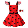 Picture of Halloween Costume for Girls - Toddler Dress Up Polka Dots Tutu Dress with Earrings for Birthday Christmas