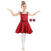 Picture of Halloween Costume for Girls - Toddler Dress Up Polka Dots Tutu Dress with Earrings for Birthday Christmas