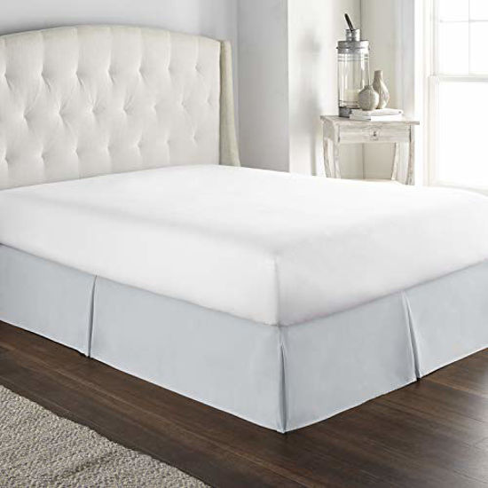 Picture of HC Collection Ice Blue King Bed Skirt - Dust Ruffle w/ 14 Inch Drop - Tailored, Wrinkle & Fade Resistant