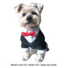 Picture of Alfie Pet - Oscar Formal Tuxedo with Black Tie and Red Bow Tie - Color: Black, Size: XS