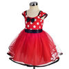 Picture of Dressy Daisy Toddler Girl Polka Dots Fancy Dress Up Costume Birthday Party Tulle Dresses with Headband Size 5-6 Red 203