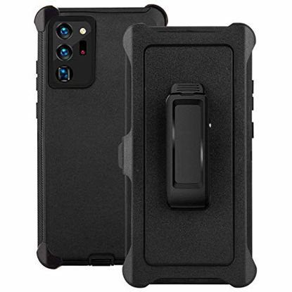 Picture of Galaxy Note 20 Belt-Clip Holster Case,Drop Protection Full Body Rugged Heavy Duty Case,Shockproof/Drop/Dust Proof 3-Layer Protective Durable Cover for Samsung Galaxy Note 20 5G (Black(with Belt Clip))