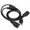 Picture of Facmogu 3.7FT / 1.12M 3 Prong 16AWG to 18AWG 1-to-2 Power Cord Splitter (1 NEMA 5-15P to 2 NEMA 5-15R), 125V 10A Heavy-Duty Y Splitter Power Cable