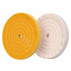 Picture of Polishing Wheel for Bench Grinder Buffing Wheel 8 inch White (70 Ply) & Yellow (42 Ply) for Buffer Polisher with 5/8 Inch Arbor Hole 2 PCS