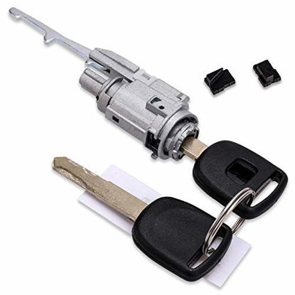 Picture of Ignition Switch Lock Cylinder w/ 2 Keys Compatible with Honda Accord Civic Crosstour CR-V CR-Z Element Fit Insight Odyssey S2000 Acura MDX RDX TL TSX ZDX 06351-TE0-A11