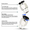 Picture of Tailonz Pneumatic Male Straight 1/4 Inch Tube OD x 1/8 Inch NPT Thread Push to Connect Fittings PC-1/4-N1 (Pack of 20)