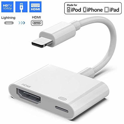 Picture of [Apple MFi Certified] Lightning to HDMI Adapter,1080P Digital AV Adapter Sync Screen Connector with Charging Port for iPhone 11/11 Pro/XS/XR/X/8 7, iPad on HD TV/Monitor/Projector(Home Essentials)