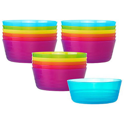 Picture of Ikea Kalas 301.929.60 BPA-Free Bowl, Assorted Colors, Set of 3, 6-Pack