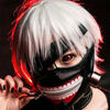 Picture of damdos Anime Masks Cosplay Props Kaneki Masks Ken Mask Cosplay Wig Adjustable Zipper Rubber Masks Halloween Props