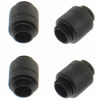 Picture of G1/4" Male to Male Extender Fitting,LBTODH 4pcs Black Brass Elbow Connector for Computer Water Cooling System(23.5mm)