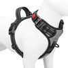 Picture of PHOEPET No Pull Dog Harness Medium Reflective Front Clip Vest with Handle,Adjustable 2 Metal Rings 3 Buckles,[Easy to Put on & Take Off](L, Grey)