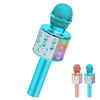 Picture of Karaoke Microphone for Kids, Wireless Bluetooth Karaoke Microphone Portable Handheld Karaoke Mic Speaker with Led Lights for Home Party Birthday, Gift for 4-12 Year Old Girls Boys Singing(Blue)