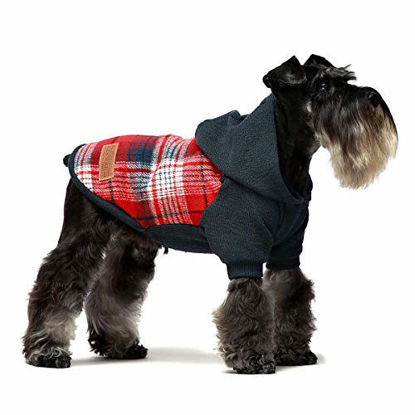 Picture of Fitwarm Knitted Pet Clothes Dog Sweater Hoodie Sweatshirts Pullover Cat Jackets Red XL