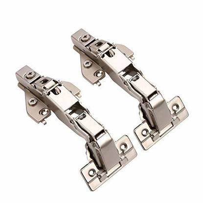 Picture of Furniware 1 Pair 165 Degree Lazy Susan Hinges,Full Overlay Concealed for Cabinet,Cupboard,Folded Door,Combination with Screws(Regular)