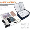 Picture of Electronic Bag Travel Cable Accessories Bag Waterproof Double Layer Electronics Organizer Portable Storage Case for Cable, Cord, Charger, Phone, Adapter, Power Bank, Kindle, Hard Drives