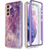 Picture of ESDOT for Samsung Galaxy S21 Plus Case,Military Grade Passing 21ft Drop Test,Rugged Cover with Fashionable Designs for Women Girls,Protective Phone Case for Galaxy S21 Plus 6.7" Glitter Purple Marble