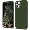 Picture of IceSword iPhone 12 Pro Max Case 6.7 (2020) Dark Green, Thin Liquid Silicone Case, Soft Silk Microfiber Cloth, Matte Dark Green, Gel Rubber Full Body, Protective Shockproof Pro Max 6.7" - Dark Green