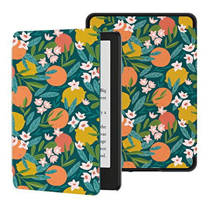 Picture of Ayotu Case for All-New 6.8" Kindle Paperwhite (11th Generation- 2021 Release) - PU Leather Cover with Auto Wake/Sleep - Fits Amazon Kindle Paperwhite Signature Edition, The Flowers and Fruits