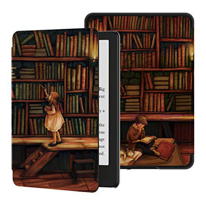 Picture of Ayotu Case for All-New 6.8" Kindle Paperwhite (11th Generation- 2021 Release) - PU Leather Cover with Auto Wake/Sleep - Fits Amazon Kindle Paperwhite Signature Edition, The Library
