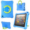 Picture of All-New Fire HD 10 & Fire HD 10 Plus Tablet case for Kids(2021 Release,11th Generation),BORXJNM Lightweight EVA Kids Friendly Shockproof 360 Rotating Grip Handle Folding Stand Cover for Kids,Blue