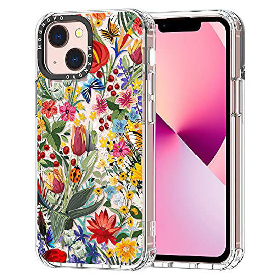 Picture of MOSNOVO Compatible with iPhone 13 Case, Secret Garden Print for Girl Women [ Buffertech Impact ] Transparent TPU Bumper Clear Phone Case Cover Designed for iPhone 13 6.1 Inch